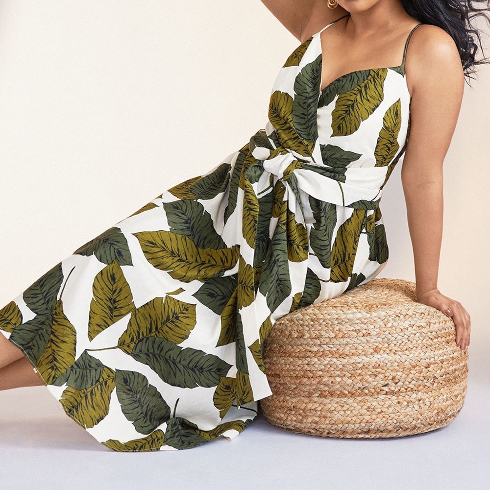 ELOQUII Linen Fit and Flare Dress | Size 26